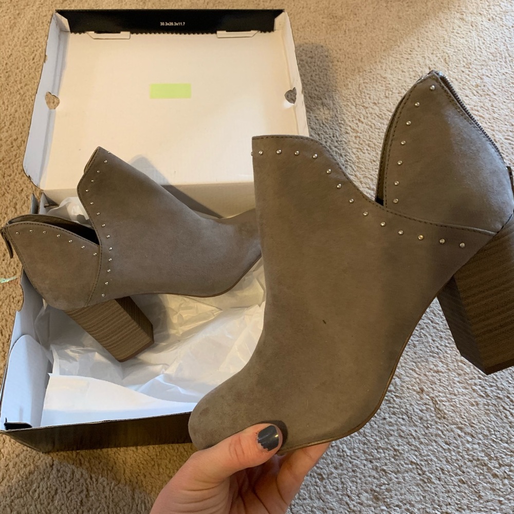 Taupe booties